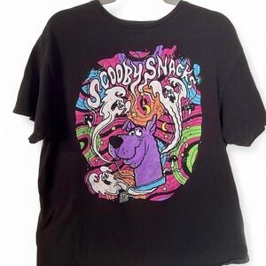 Black Scooby Snacks trippy graphic tee